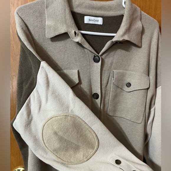 NAADAM Colorblock Cotton Blend Top - Picture 3 of 8